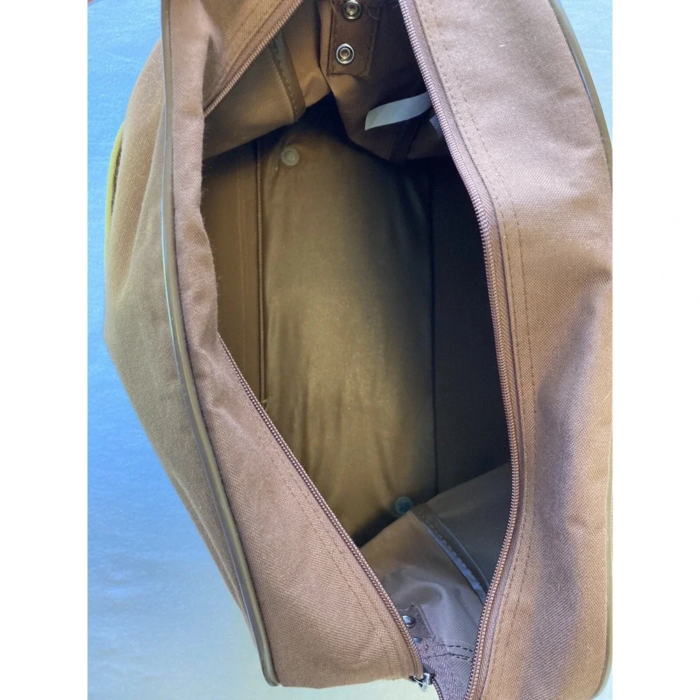 Vintage 70's Duffle Bag Yankee Line Boston Brown/Yellow Strap Retro